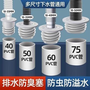 🔥臺灣出貨🔥下水管道防返臭神器洗衣機廚房手臉盆三通塞漏池彈跳芯菜組成套排hhfoof