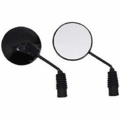 バイクパーツセンター バイクミラー カスタムミラー ラジカルタイプ 8mm 左右セット 黒 6045