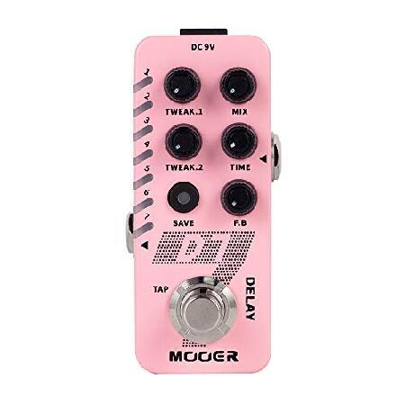 MOOER D7 Delay Mini Multi Delay Pedal with Different Delay Tape, Liquid, Rainbow, Galaxy, Mod-Verse, Low-bit, and 150s Looper Recording…