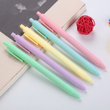 ZUCA”S - 原子筆 按壓式中性筆 0.5mm *14cm 簡約風 選舉小物 馬卡龍色 多色可選 學生 -D-7