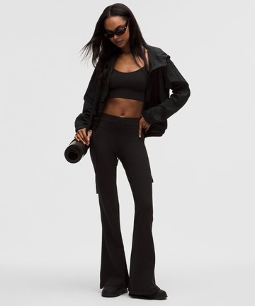 Groove High-Rise Ribbed Wide-Flare Pants Size 8