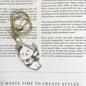 鑰匙圈 / 柚子兔小畫家 / 雙面圖案