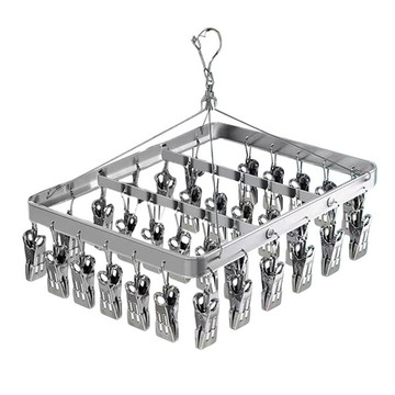 APEX｜ 多功能鋁合金晾曬架30夾  (晾衣夾 曬衣架 曬襪架 內衣夾  毛巾架 襪夾襪架)