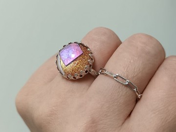 陡坡。有感覺才美妙。拼貼戒指。活圍。Collage Ring