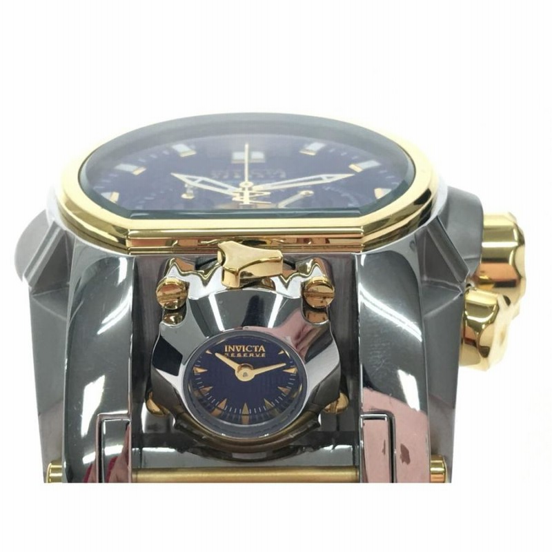 ▽▽ invicta メンズ腕時計 クオーツ ダブルフェイス BOLT ZEUS