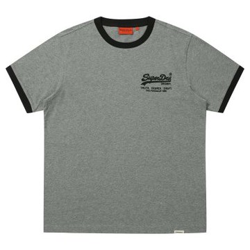 SUPERDRY 韓版 中性款 男女適穿 短袖T恤 短Tee Vintage Logo Ringer 灰