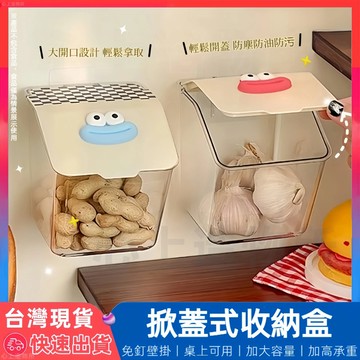 【12H台灣出貨】壁掛收納 掀蓋收納盒 壁掛置物盒 收納掛籃 壁掛收納盒 茶包收納 咖啡收納盒 小物收納盒 壁掛置物架