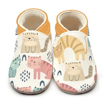 英國Inch Blue - 真皮手工寶寶鞋-貓咪樂園