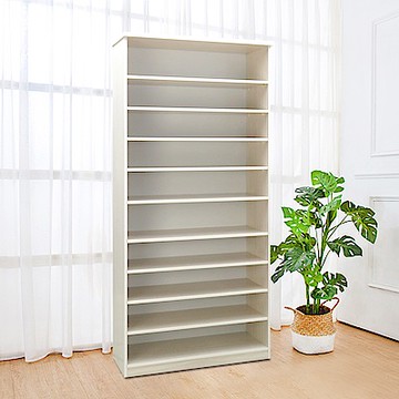 Boden-防潮防蛀 防水塑鋼2.8尺開放式高鞋櫃(四色可選)-84x34x180cm