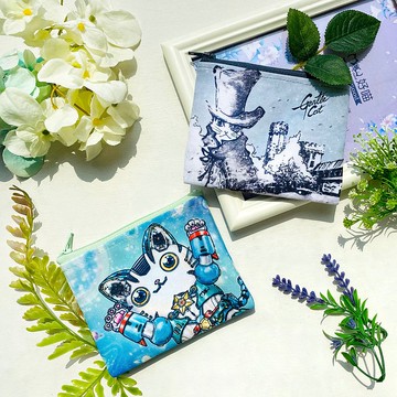 零錢包 | 帆布 | 水洗不退色 - 福爾摩斯貓 、 機器貓 2 款任選