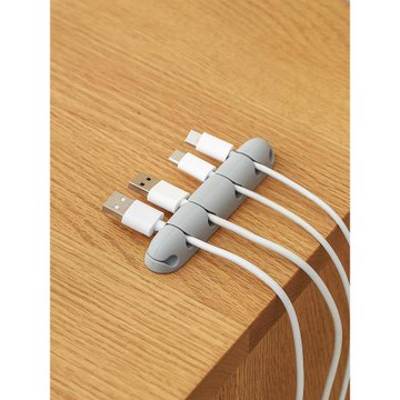 日本 FaSoLa免打孔理線器桌面墻面粘貼無痕固線夾數據線收納固定