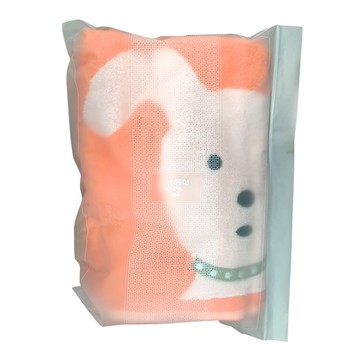 星紅織品 經典可愛狗純棉浴巾  70x140公分 100%純棉-橘色  1條