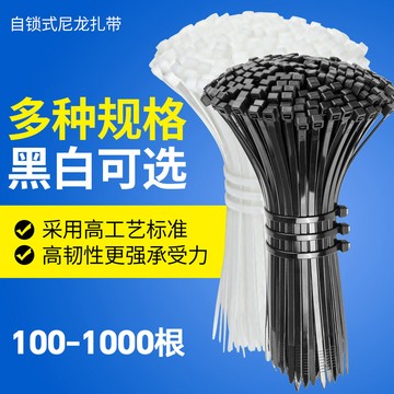 💥桃園出貨💥自鎖式尼龍紮帶大中小號混裝捆綁束綫帶耐高溫紮帶宿捨加粗綁帶條