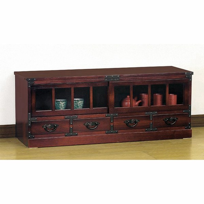 レトロ調 ローボード レトロ調 Tv台 棚 民芸 箪笥 和ダンス 桐 テレビ台 クロシオ メーカー直送品 通販 Lineポイント最大get Lineショッピング