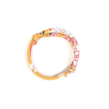 櫻花 日式手鍊 滑動式結繩調整 柔和芥末黃 KIZUNA