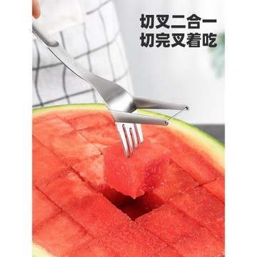 切叉二合一切西瓜神器304不銹鋼快速西瓜切花式切塊丁分割器工具