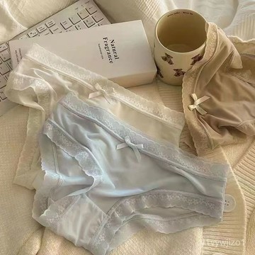 免運 台灣出貨  6條裝 純慾奶油少女【屁屁麵膜褲】純色性感冰絲內褲女中腰舒抗菌     012 DEL7