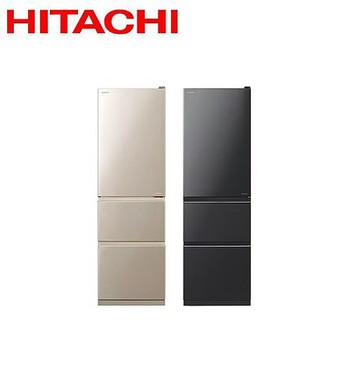 Hitachi 日立 三門331L變頻髮絲紋鋼板冰箱 RV36C - 含基本安裝+舊機回收星燦金(C