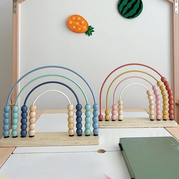韓國INS加減法神器兒童算珠計算架算數益智幼兒園學數學木制玩具