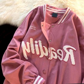 開衫慵懶風衛衣女棒球服設計感春秋新款ins潮流上衣寬松外套