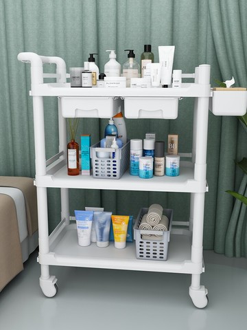 美容車小推車美容院專用美甲美睫美發置物架移動臺儀器工具車高端