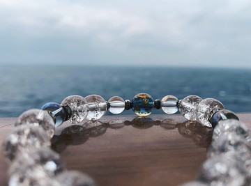 【琉璃系列】紫藍金箔琉璃珠手鍊