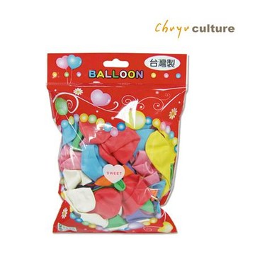 珠友CHU YU 5吋圓型氣球/100入/BI-03013A/混色