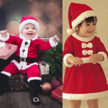 嬰兒圣誕節衣服兒童兩歲幼兒圣誕老人服裝女寶寶周歲男孩演出服