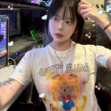 T恤 美熊五分袖T恤ODD1452-創翊韓都