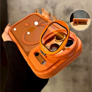隱形護鏡支架 無線磁吸充 手機殼 適用 iPhone 蘋果 17 16 15 14 13 12 Pro max 保護殼