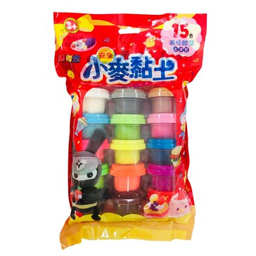 幼福文化 忍者兔 安全小麥黏土 柔軟好塑形 動手DIY配色創作  15色 美味甜點澎湃包  580g  1組
