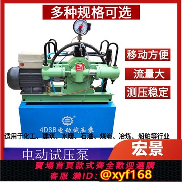 {可打統編 保固一年}宏景4DSB電動試壓泵高壓水管打壓機自控測壓機4缸管道f閥門測試泵
