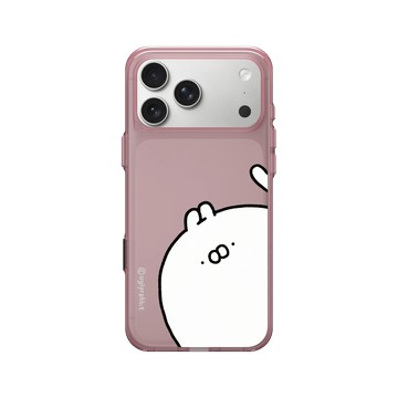 iPhone 17 Pro Max Clear (相機按鈕) 晶醺玫 - Ugly Rabbit 醜白兔 - 大臉經典款