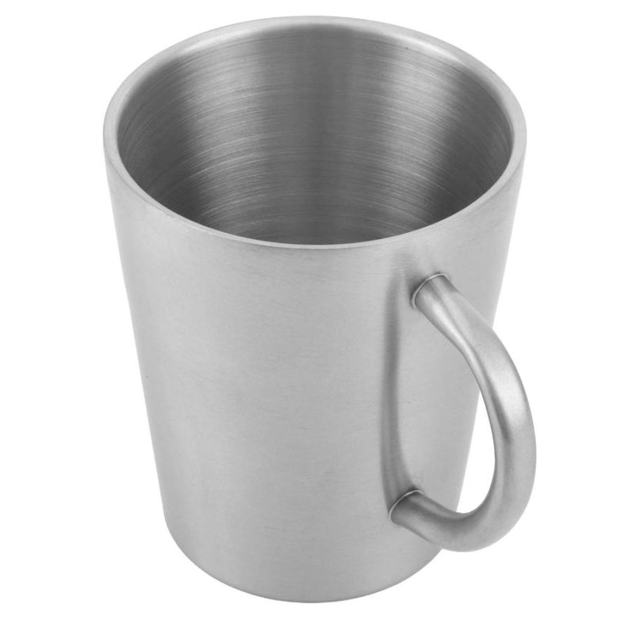 300ml 10oz Stainless Steel Beer Mug Portable Metal Beer Stein with Handle D