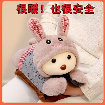 熱水袋充電暖手寶可拆洗暖寶寶已注水熱水袋毛絨卡通可愛暖水袋女