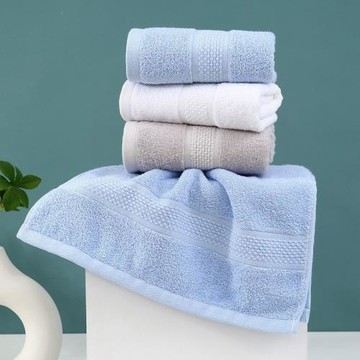 純棉禮品提花刺繡素色成人大毛巾 家用洗臉巾吸水刺繡LOGO酒店毛