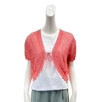 O-LIWAY 台灣製 綁帶簍空設計短版針織外套(MIT)