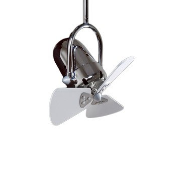 13吋迷你系列吊扇 L08-FINO-鉻色／白色