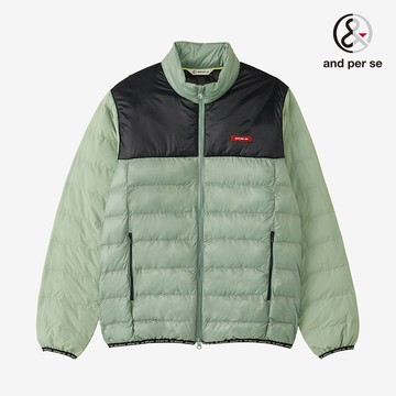 【and per se】男款淺綠色防撥水輕量保暖能量鋪棉機能外套 DGS661G2