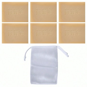 Sophie Savon 蘇菲皂 黃金家事皂組合 無香酵素皂 6入 附網袋  100g  1組