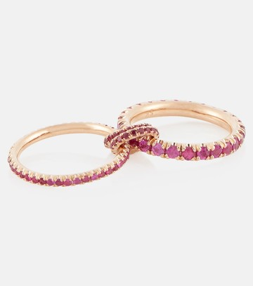 Spinelli Kilcollin Delphinus Rouge Petite Deux 18kt gold ring with sapphires and rubies
