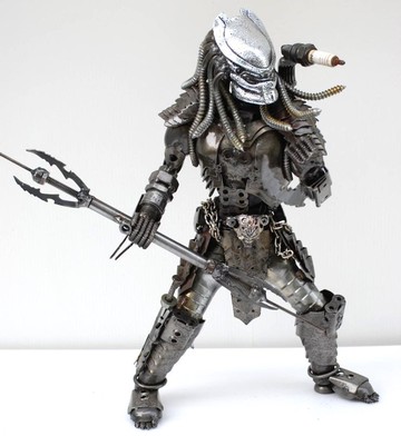 異星獵人雕塑，驚豔銲接工藝，超酷生日禮物 (A3/F)