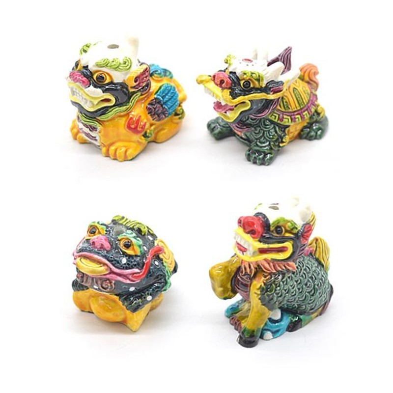 貔貅　龍亀　置き物セット 貔貅 麒麟 龍亀 三脚蟾蜍 置物 風水神獣四点セット ミニチュア