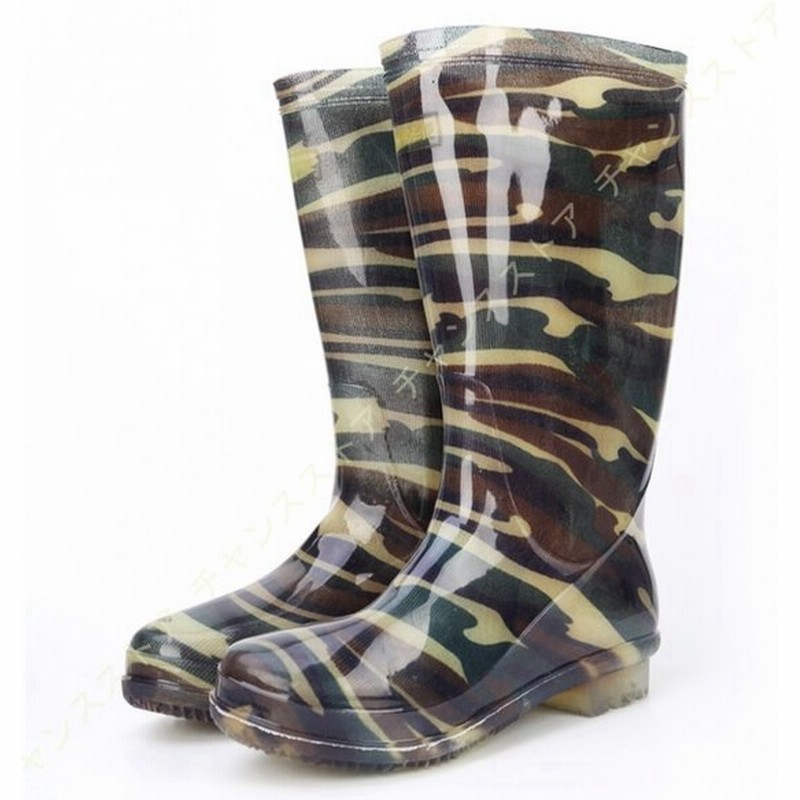 レインブーツ 長靴 レディース ロング ブーツ 防水 おしゃれ 歩きやすい やわらかい Pvc 軽量 レインブーツ レディース 迷彩 かわいいロング丈 アウトドア 通販 Lineポイント最大get Lineショッピング