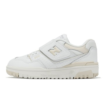 New Balance NB 休閒鞋 550 中童 白 米白 皮革 魔鬼氈 小朋友 復古 運動鞋 NB PHB550BK-M