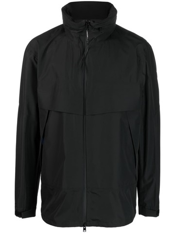 Woolrich - logo-patch zip-up jacket - men - Polyester - XL - Black