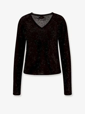 Salomone wool sweater with micro sequins - PINKO - gender_Woman
