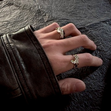 ☆LimeLight☆ 月亮 太陽 月蝕 日蝕 貓眼石 貓眼 液態 暗黑 飾品 可調整 戒指 ACC-B120010