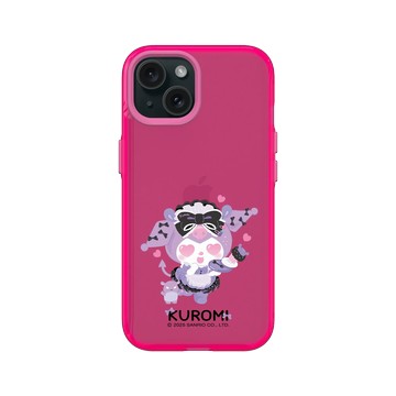 iPhone 15 Clear 粉漾桃 - 三麗鷗-酷洛米 Kuromi - 愛意滿點