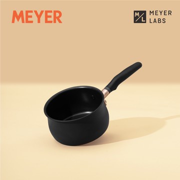 【MEYER 美亞】微金亞光黑 陽極氧化不沾鍋 16公分 單柄湯鍋 (IH/電磁爐適用) - ACCENT